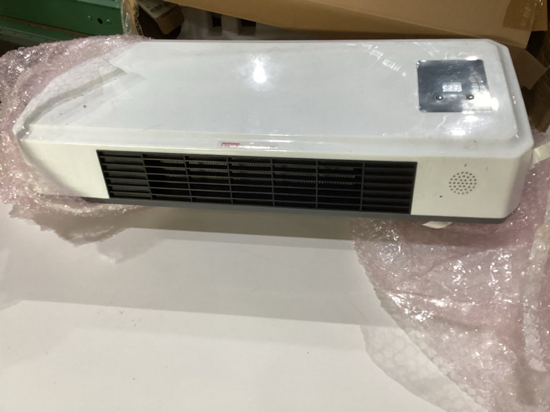 Condition photo showing As Is for 1500W Chicken Coop Heater for Winter, 2 Mode Wall-Mounted Chicken Coop Heater with Thermostat, Timer & Remote Control, 3S Fast Heating & LCD Display, Heat Warmer for Chickens, Ducks, Geese in Winter White, AS IS, NOT TESTED