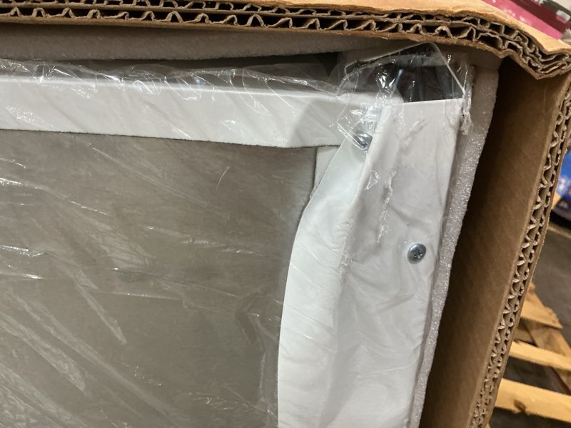 Condition photo showing As Is for 26.8'' w 15 cu.ft. merchandiser refrigerator glass door with led light and adjustable shelves, white
