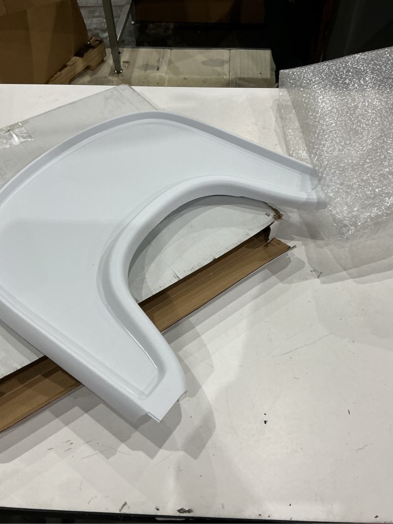 Condition photo showing As Is for for stokke tripp trapp tray,white-smooth surface powerful suction,easy to clean,compatible with stokke tripp trapp chair(v2 and beyond),made with bpa-free plastic