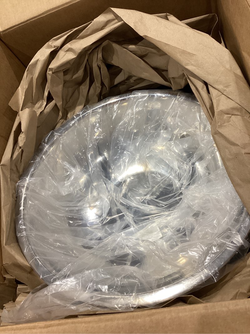 Condition photo showing Good Condition for american metalcraft 16" stainless steel mixing bowl - 13-quart durable metal bowls for mixing, large stainless steel bowl 13 quarts standard