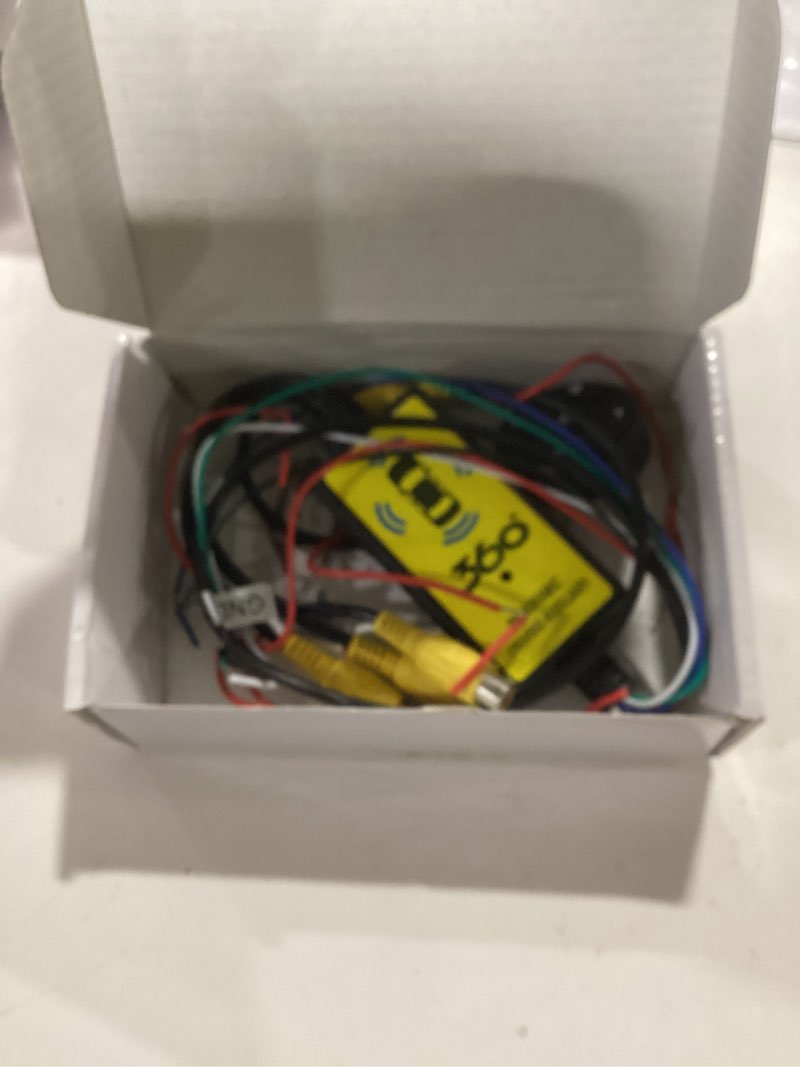 Condition photo showing Good Condition for 4 input 1 output car video switcher, automatic backup/front/left/right view switcher with turn signal activation, wireless remote control & 8-16v wide voltage for car/truck/suv