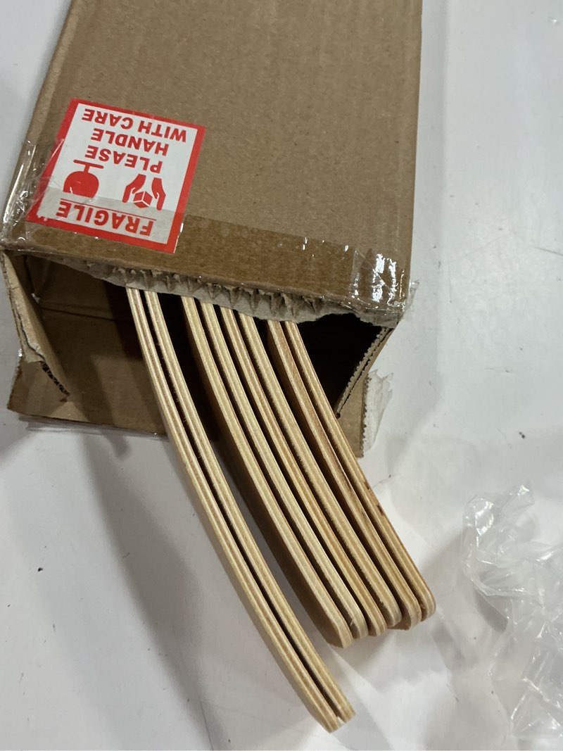 Condition photo showing New/Like New for GSE Games & Sports Expert Set of 4 Playing Cards Holders, Wooden Playing Card Racks, Curved Playing Card Trays for Bridge, Hand & Foot, Rummy, UNO Card Games (17.5-Inch) 17" Card Holders