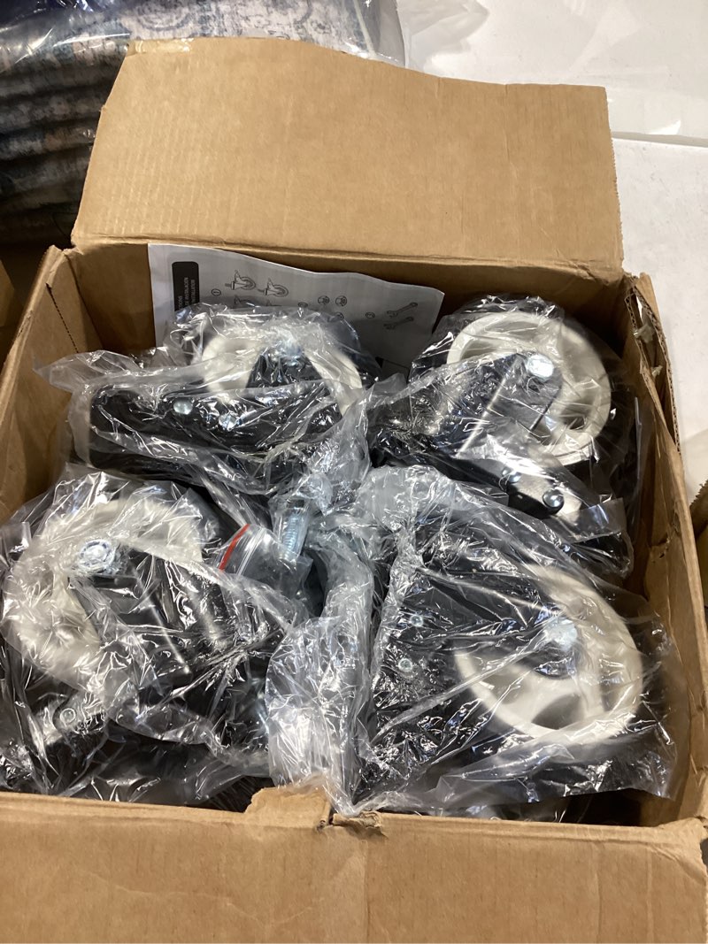 Condition photo showing Good Condition for holkie caster wheels 4 inch total locking stem casters, 1/2" -13 x 1(stem diameter 1/2", stem length 1") threaded stem casters swivel casters set of 8 heavy duty castors black 8 pack 4 inch-black-with brake (3/8" -16 x 1") 8