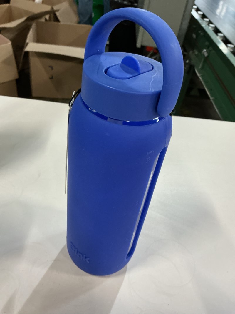 Condition photo showing Good Condition for flip cap day glass bottle 21 oz (blue)