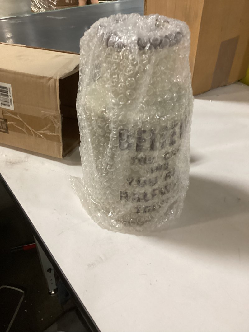 brown ceramic  vase 6\"w, 11\"h