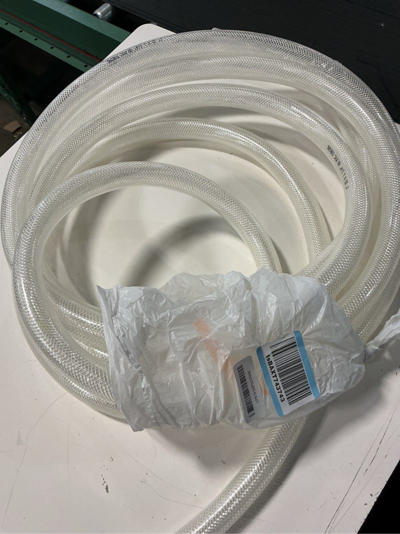 Condition photo showing Good Condition for davco 1" id × 25 ft heavy duty braided clear plastic vinyl tubing, flexible high pressure reinforced pvc vinyl tube hose, non-toxic, bpa free 1"id 25 feet