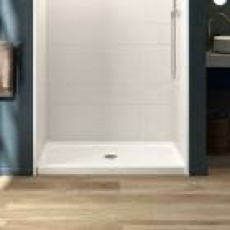 Zeno 60 in. L x 36 . W Acrylic Alcove Shower Pan Base with Right Drain in White Non-Slip Single Threshold Shower Tray