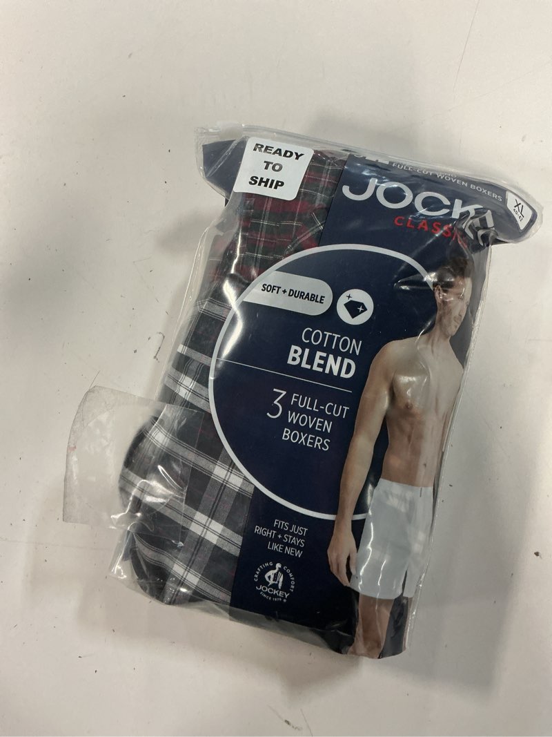 Condition photo showing New/Like New for jockey men's underwear classics full cut 5" boxer - 3 pack