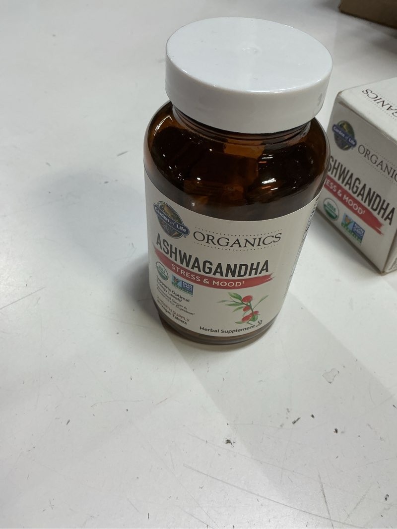 Condition photo showing New/Like New for (Best By:03/2026)MyKind Organics  Ashwagandha  Stress & Mood  60 Vegan Tablets  Garden of Life
