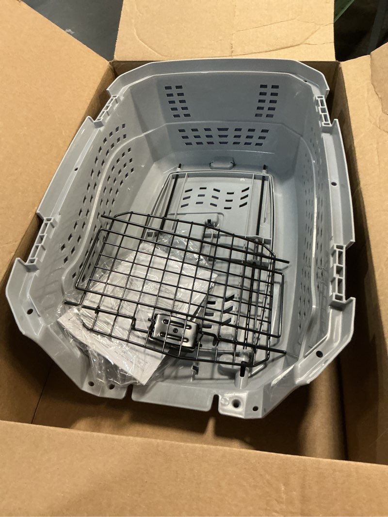 Condition photo showing Good Condition for amazon basics 2-door top-load hard-sided dogs, cats pet travel carrier, gray & blue, 22.8"l x 15.0"w x 13.0"h gray & blue 22.8"l x 15.0"w x 13.0"h