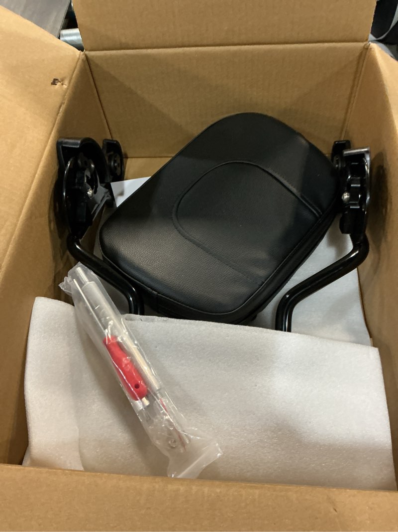 Condition photo showing Good Condition for pbymt detachable passenger backrest, quick release 2-up sissy bar fit for harley davidson touring street glide road glide road king electra glide 2009-2024, gloss black