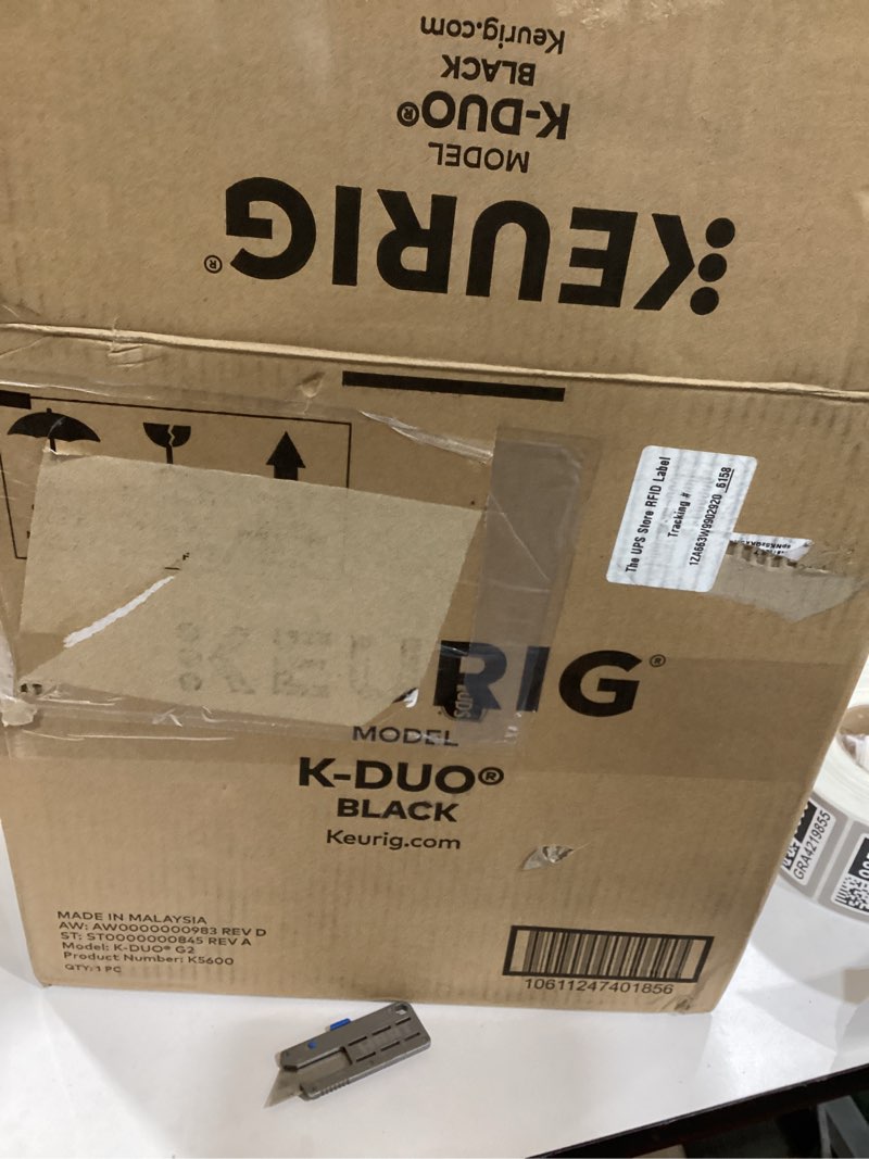 Condition photo showing As Is for Keurig K-Duo Hot & Iced Single Serve & Carafe Coffee Maker, MultiStream Technology, 72oz Reservoir (Gen 2)