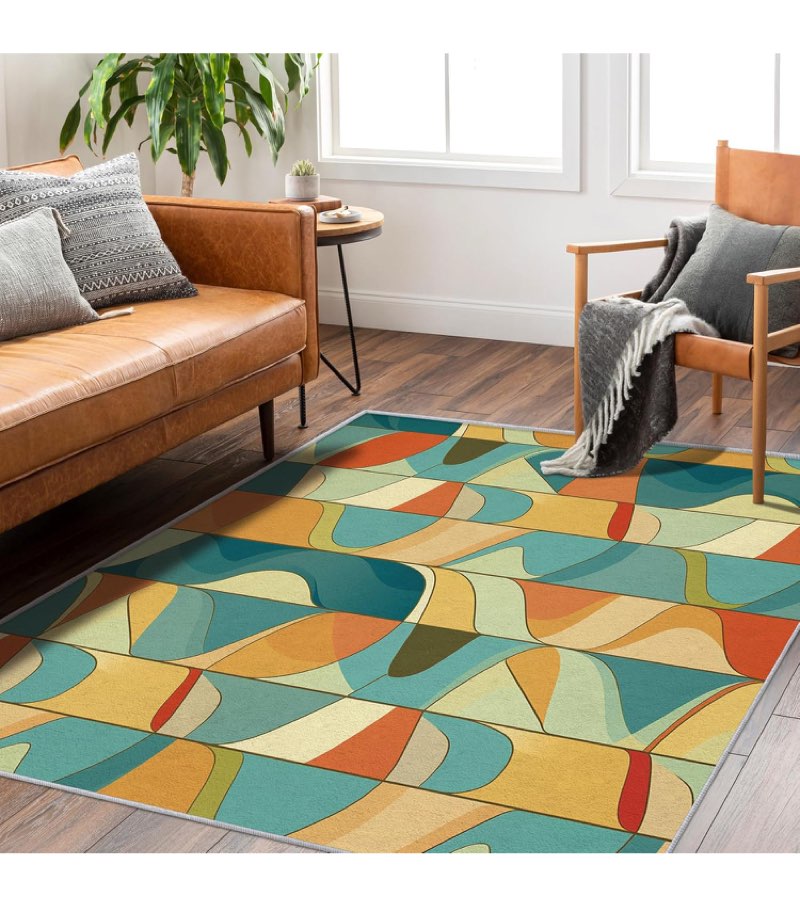 Abstract Area rug  for bedroom or living room 4x7