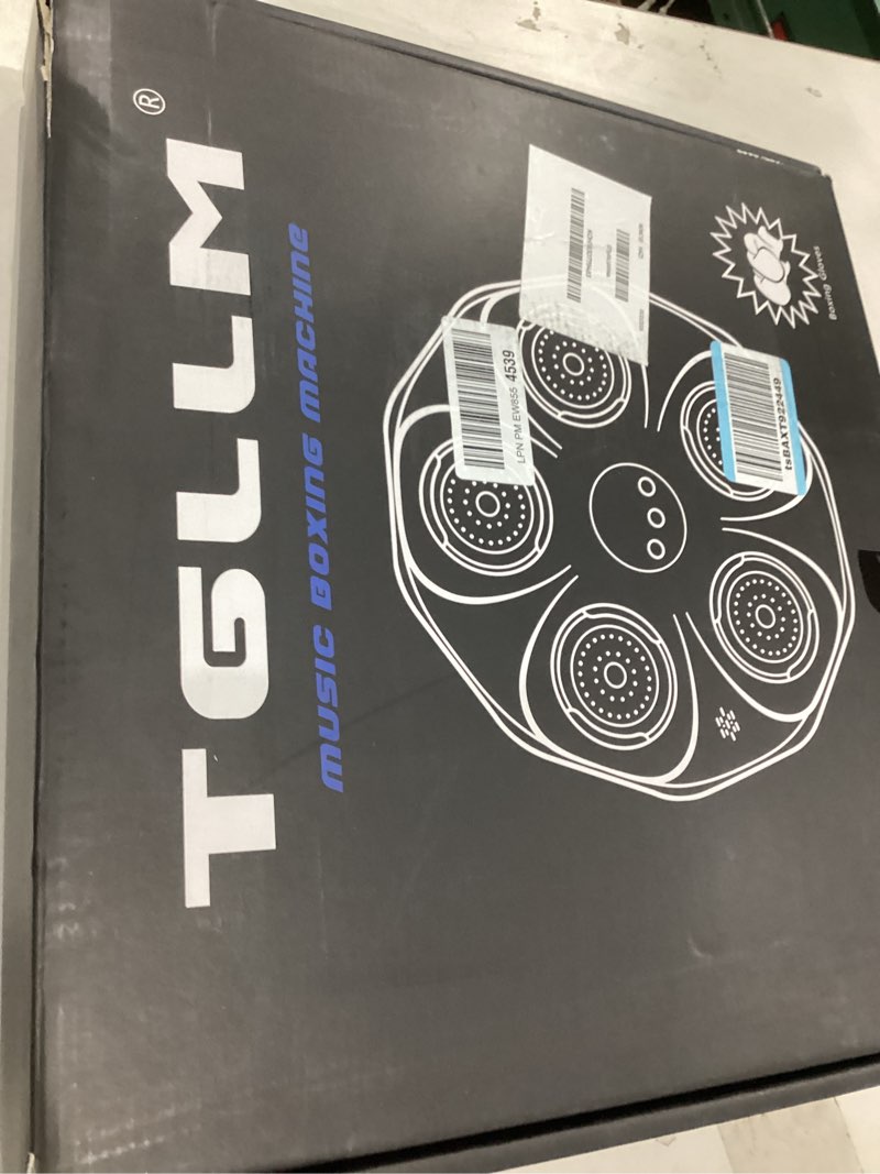 Condition photo showing New/Like New for Music Boxing Machine, Interactive Punching Trainer with Boxing Gloves, Large Size Wall Mounted Electronic Boxing Target for Adult Kids, 9 Modes & 9 Speeds Black