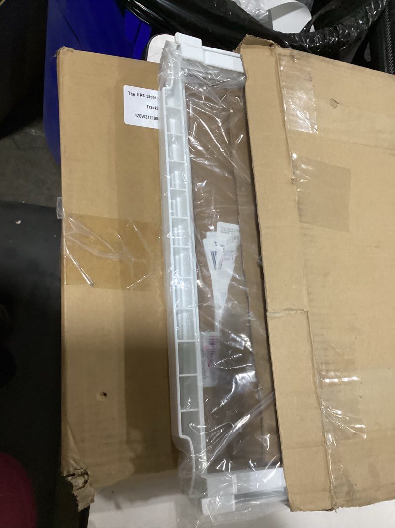 Condition photo showing Good Condition for upgraded 241969501 refrigerator shelf frame compatible with frigidaire shelf replacement parts crisper drawer pan cover with 241993101 & 241993001 crisper cover support lfss2612tf0, ffss2615ts0 shelf 241969501 frigidaire shelf frame with 241993101 & 241993001