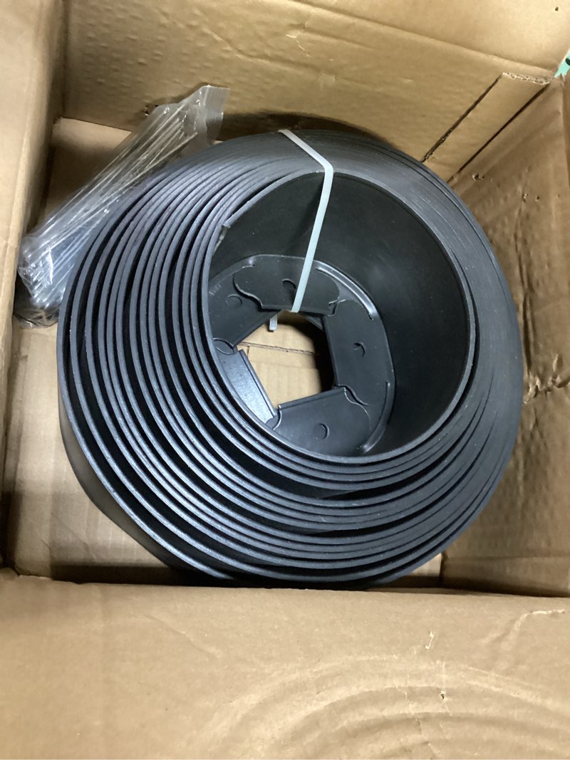 Condition photo showing New/Like New for landscape edging 4 inch tall no dig garden edging border 33ft with 30 metal stakes,lawn edging for yard, flower bed and landscaping (black, 33ft) black 33ft border