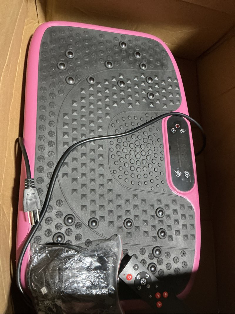Condition photo showing Good Condition for SoftGym Vibration Plate Exercise Machine for Lymphatic Drainage,Power Vibrate Stand Shake Board 450 Lbs Capacity Whole Body Workout Waver with Fitness Resistance Bands Weight Loss Gifts for Women Men