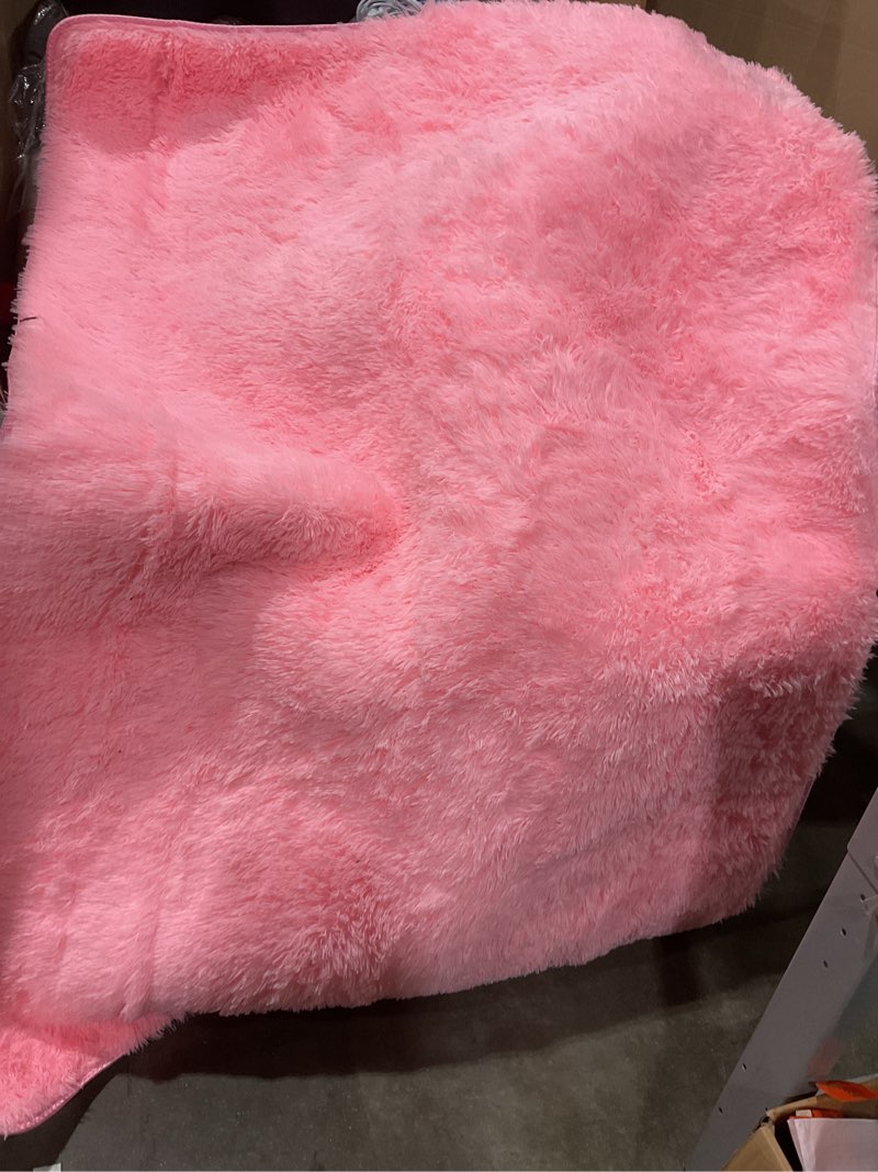 Condition photo showing Good Condition for goolela pink fluffy fuzzy furry runner rug  light pink faux sheepskin fur rug for girls bedroom bedside rug plush shaggy washable rectangle rectangular) light pink