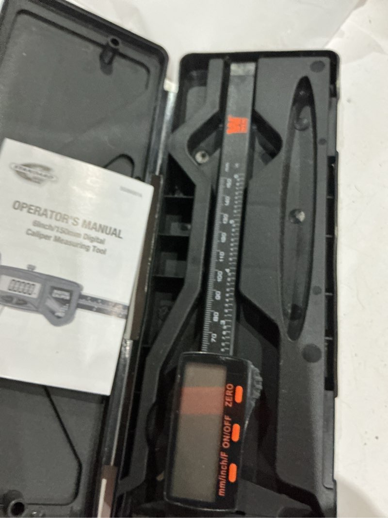 Condition photo showing As Is for ip67 digital caliper measuring tool 0-6" range, ±0.001" accuracy electric micrometer caliper with large lcd screen, stainless steel electronic digital ruler with auto-off feature