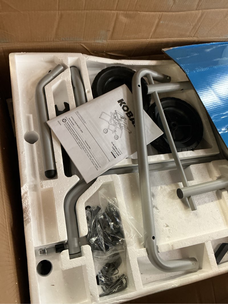 Condition photo showing As Is for  Kobalt 10-in 15 -Amp 120 -Volt Portable Jobsite Table Saw with Gravity Rise Stand one_size | TS10601