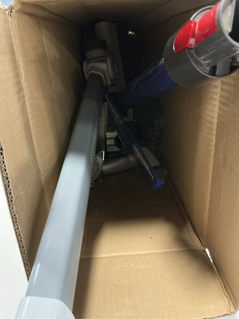 Condition photo showing As Is for Shark Cordless Vacuum Cleaner, HEPA Filter, Lightweight, Portable, Rechargeable, Pet Hair Pickup, Removable Handheld, Crevice, Upholstery & Dusting Brush Included, 40-min runtime, Red, IZ362H Pet Premium