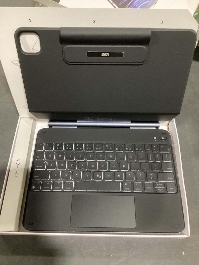 Condition photo showing Good Condition for ESR iPad Air 11 inch Case with Keyboard (M3/M2, 2025/2024), iPad Pro 11 (4th/3rd/2nd/1st Gen) & Air 5/4th Magic keyboard Case, Easy-Set Floating Cantilever Stand, Precision Multi-Touch Trackpad, Black iPad Air 11/5/4, iPad Pro 11(4th/3rd/2nd/1st Gen) Black
