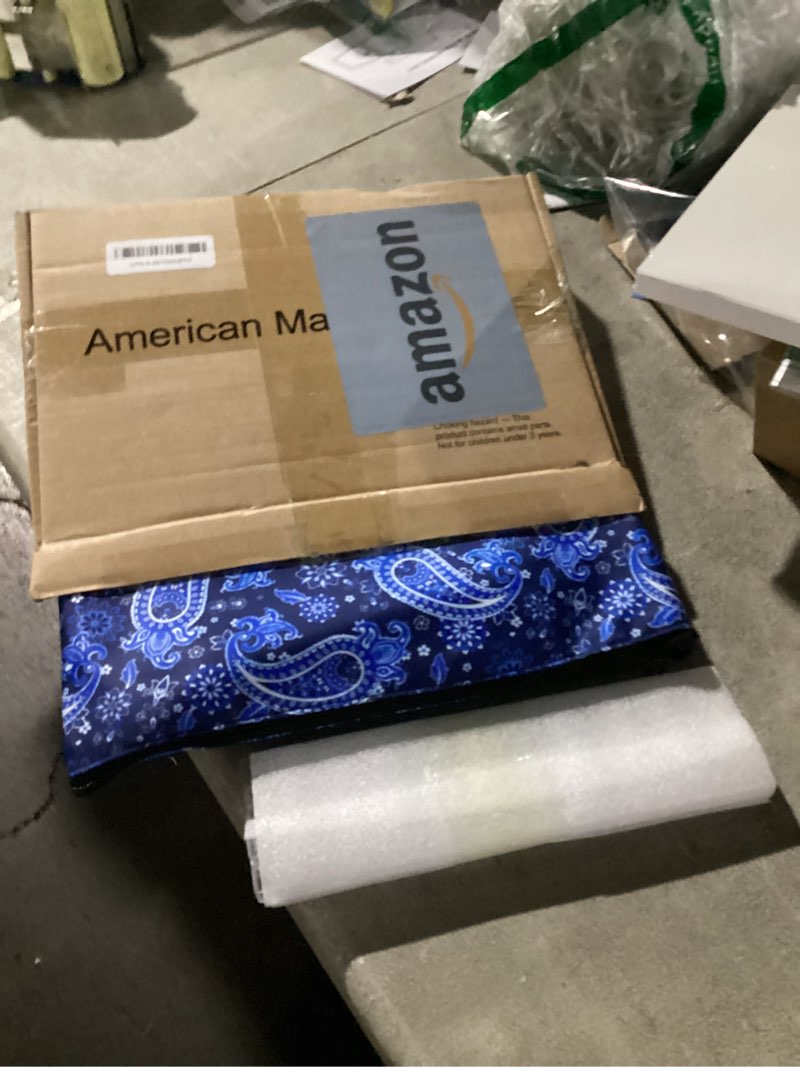 Condition photo showing Good Condition for Travel Mini American Mahjong Set, Mahjong Game Set with 166 White Tiles (0.8"), Complete Set with 4 Racks, and Thickened Blue Printed Mah-Jongg Tiles Bag, Portable Travel Mahjongg Set