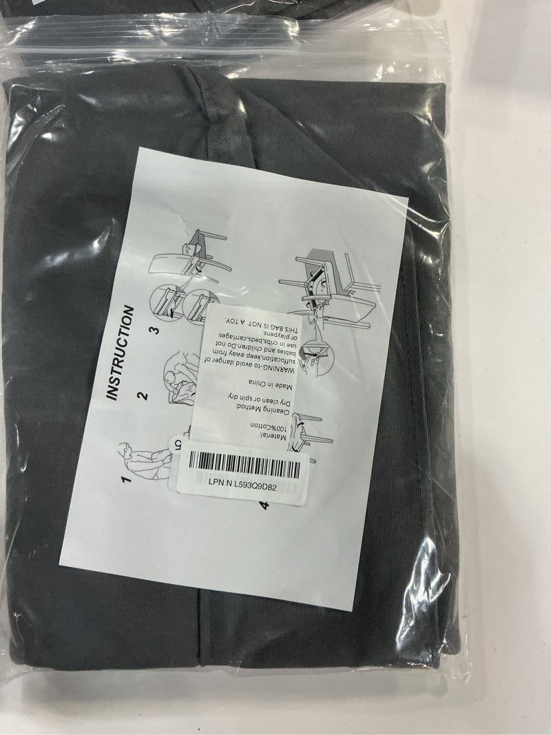 Condition photo showing New/Like New for The Heavy Duty Cotton Henriksdal Chair Cover Width: 20.8”. Replacement is Custom Made Compatible for IKEA Dining Chair Cover Or Slipcover. Gray Color (Dark Gray Cotton)