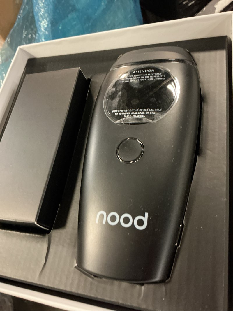 Condition photo showing As Is for new flasher 2.0 by nood, ipl laser hair removal device for men and women, pain-free and permanent results, safe for whole body treatment - matte black