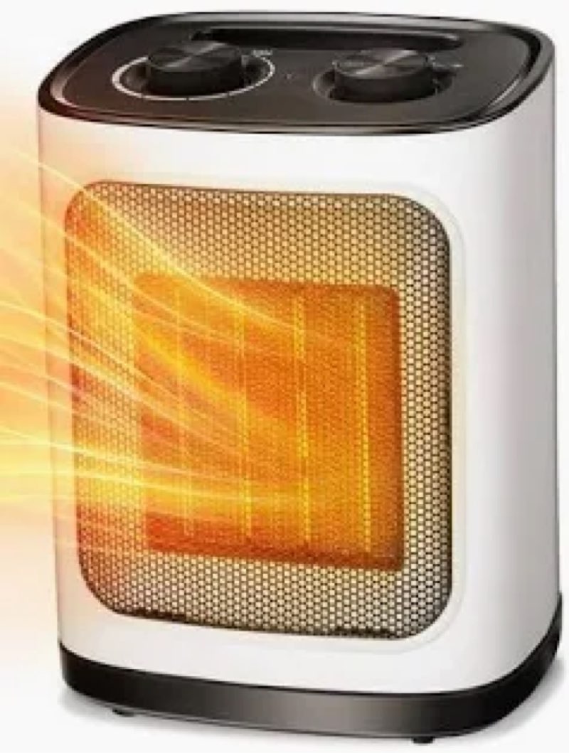 dl89993  ceramic heater 1500w personal space heater oscillating 583 (white)