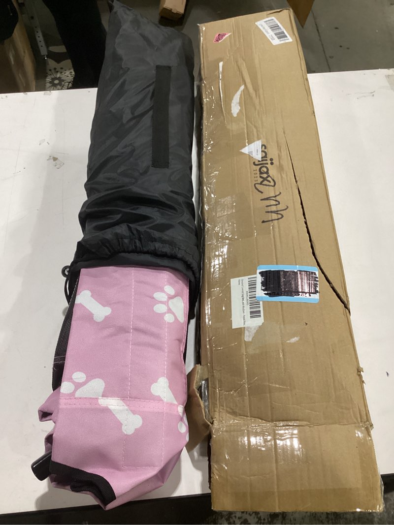 Condition photo showing As Is for similar to**** elevated covered dog bed - 36\" x 36\" x 30\" - dog shade canopy lounger for small & large dogs (up to 110 lbs) - portable & durable - cooling, uv & water resistant with mesh windows - pastel pink