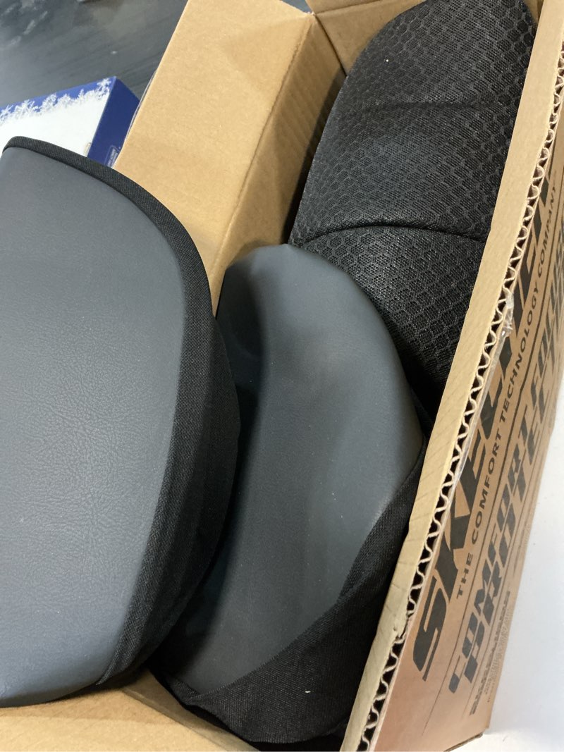 Condition photo showing Good Condition for skechers memory foam seat covers, air cool mesh thick car seat covers, car seat covers front seats airbag compatible, universal automotive comfort for most cars, vans, trucks, suv,black two front black/black