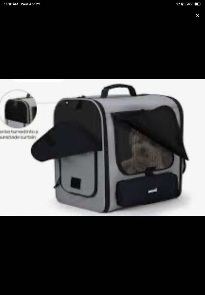 Pecute portable dog carrier and crate designed for lightweight pet transportation