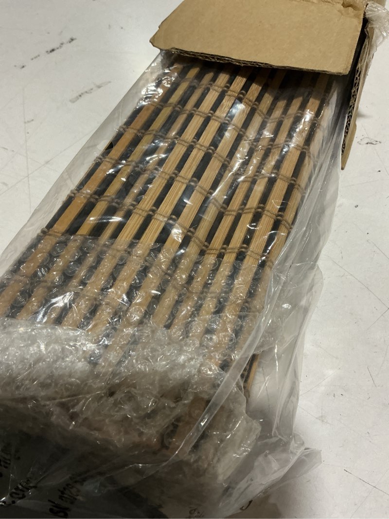 Condition photo showing New/Like New for lazblinds cordless bamboo roman shades for windows, light filtering natural bamboo blinds, easy lift cordless design for living room & bedroom, fits interior windows 30.5" w x 48" h, tatami tatami 30.5" w x 48" h
