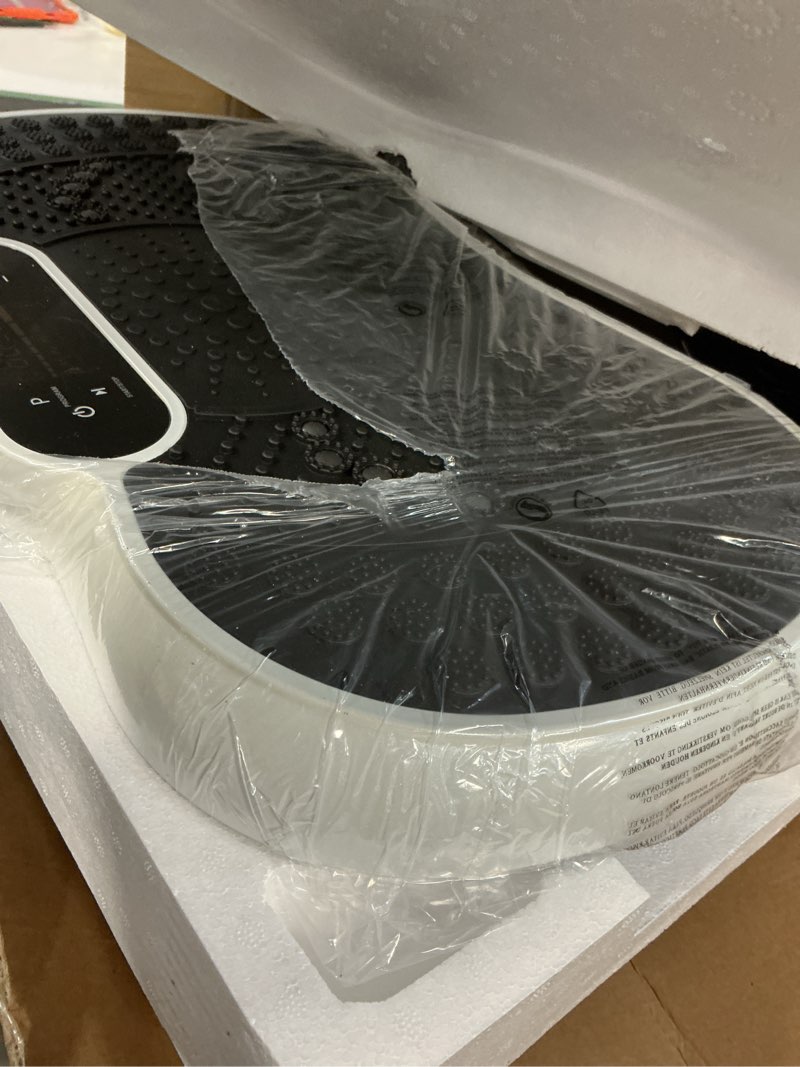 Condition photo showing Good Condition for Bigzzia Vibration Plate Exercise Machine for Weight Loss – 100-Speed Platform with Remote & Resistance Bands, 450 lbs Capacity – Quiet Full Body Workout for Lymphatic Drainage at Home pearl white