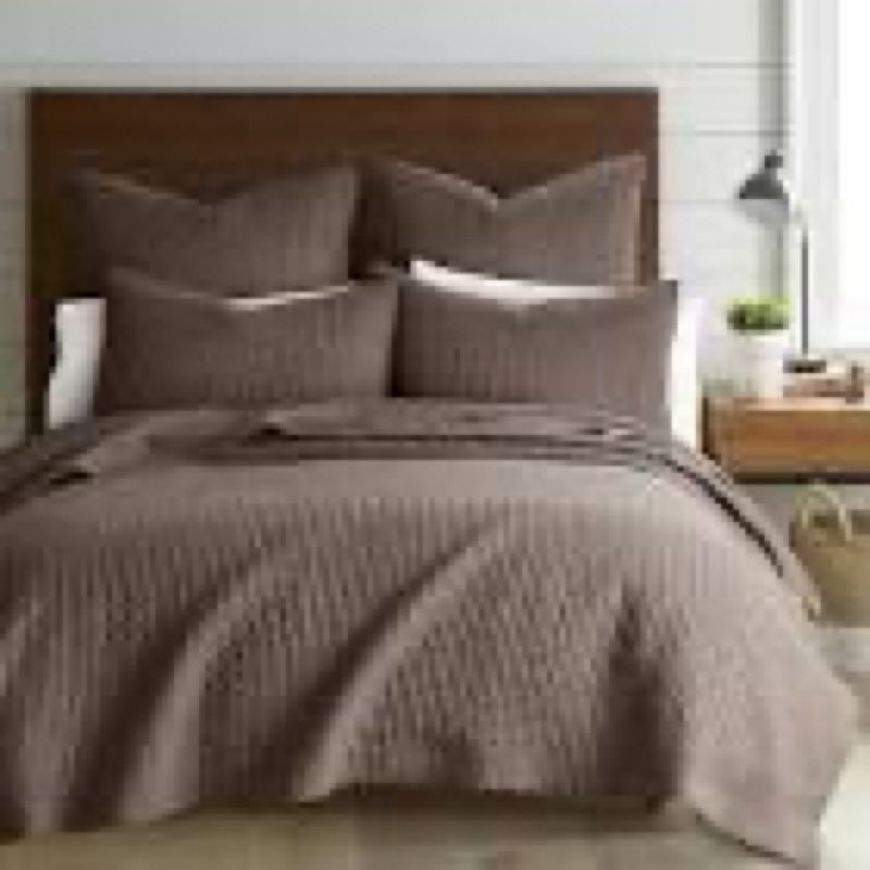 organic cotton gauze dream quilt, king/cal king, chocolate