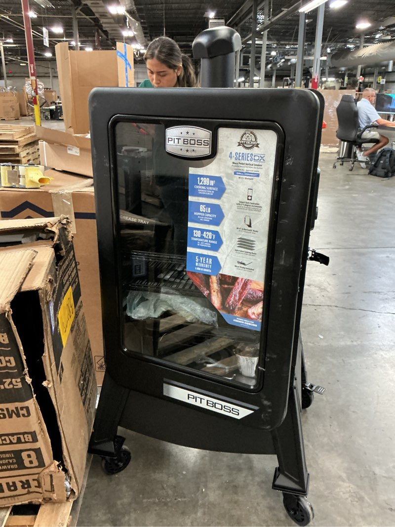 pit boss dx series vertical 4 series 1300-sq. in black pellet smoker