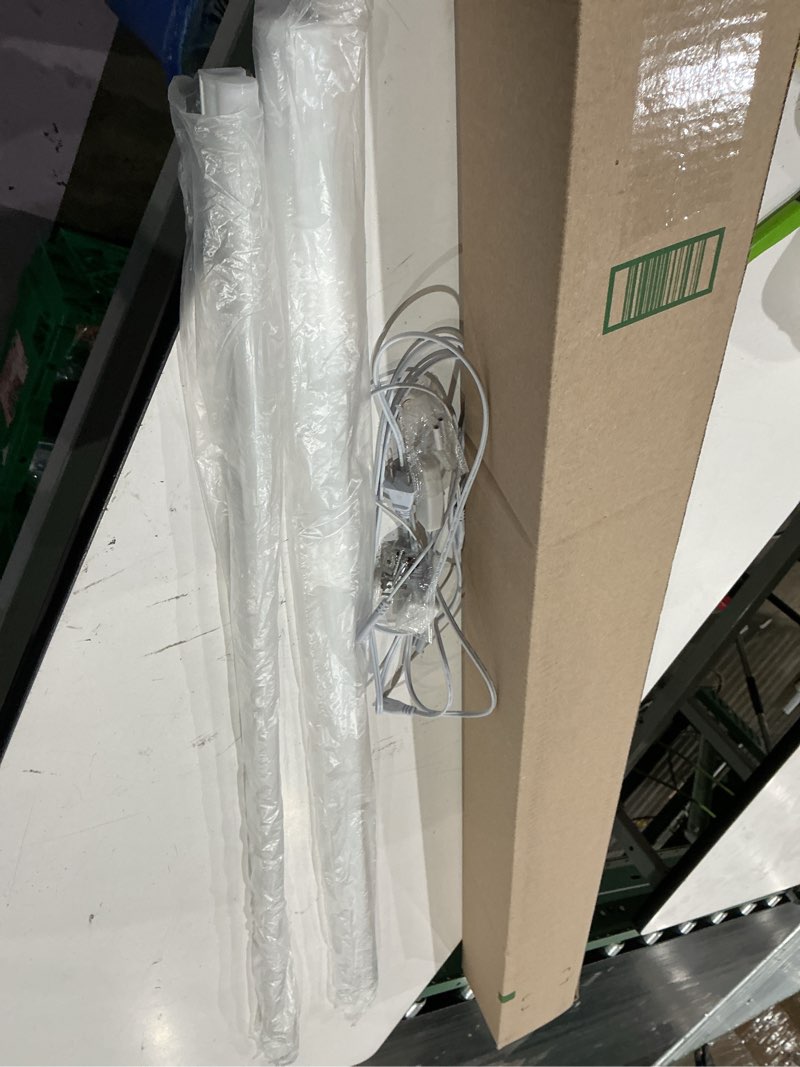 Condition photo showing As Is for barrina t5 led shop light 2ft, 1100lm, 10w, 5000k (daylight white), linkable ceiling and under cabinet light, corded electric with built-in on/off switch, shop lights for garage, 2 packs 5000k 2ft-2 packs