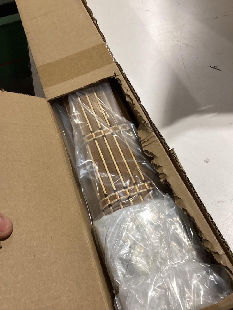 Condition photo showing Good Condition for LazBlinds Cordless Bamboo Blinds, Roll Up Shades for Windows, Light Filtering Hanging Window Blinds, Bamboo Shades for Patio Indoor/Outdoor Porch, 30'' W x 48'' H, Natural Natural 30'' W x 48'' H