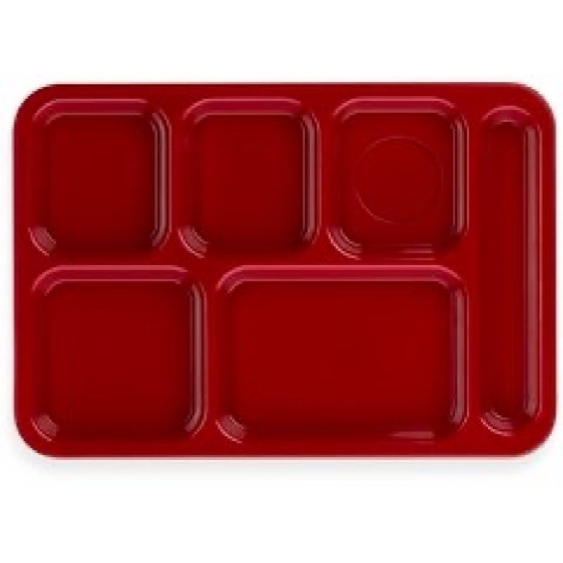 24 pcs right-hand 6-compartment polypropylene tray 