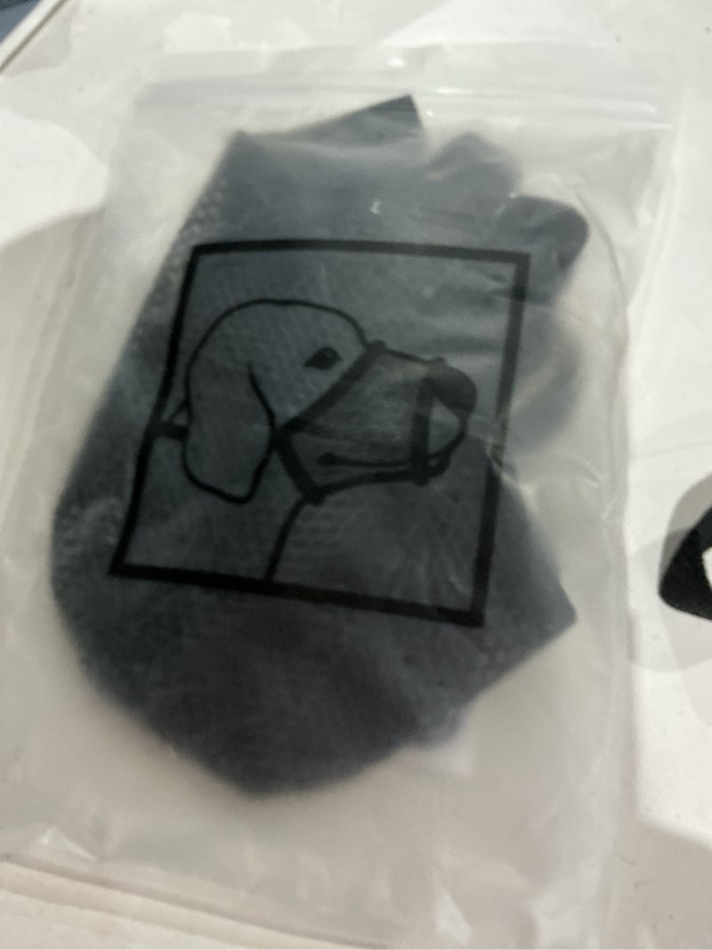 Condition photo showing Good Condition for mayerzon dog muzzle, patented soft mesh muzzle for small medium large dogs for scavenging biting licking and chewing, allows to pant and drink (l, black) black l-(snout:11"-12¼")