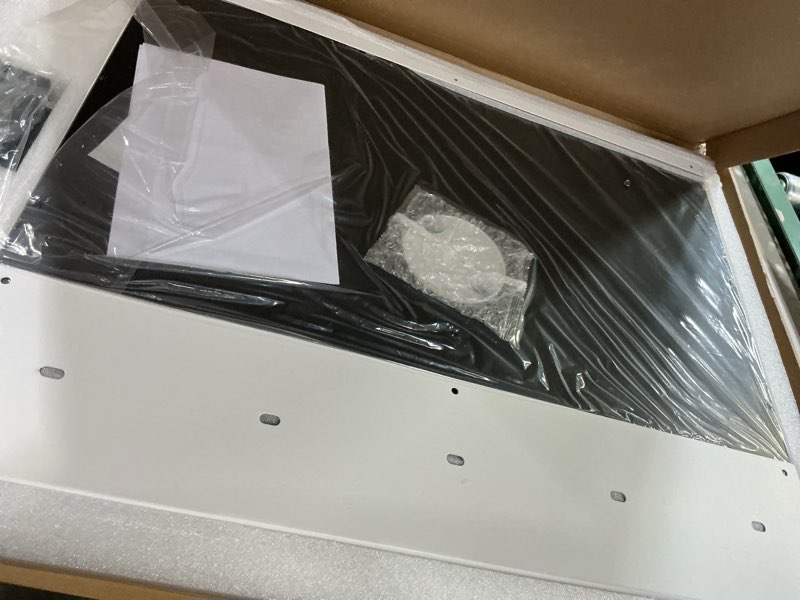 Condition photo showing New/Like New for fennio 23" x 18" vanity mirror with lights?led makeup mirror?hollywood mirror with 3 color modes & adjustable brightness?vanity mirror square white white 23"l x 18"w