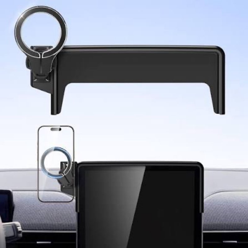 pop-tech magnetic car mount compatible with 2021-2026 ford mustang mach-e, strong magnets cell phone