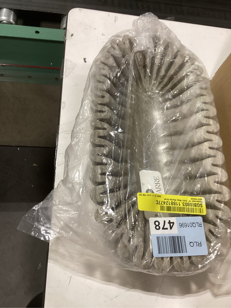 Condition photo showing Good Condition for Similar product Marble Decorative Bowl 8 Inch Oceanic Stone Fruit Bowl for Kitchen Counter, Centerpieces for Tables & Gifts, Large Ruffle Bowl, Aesthetic Scalloped Bowls for Home Decor Accents Oceanic 8 Inches