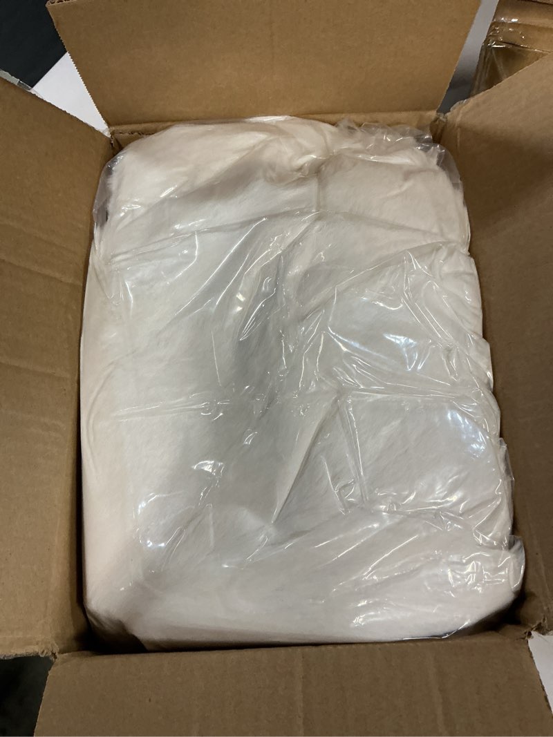 Condition photo showing New/Like New for llspw fluffy synthetic rabbit fur area rug furry floor mat machine washable non-slip backing high density floor and sofa seat cushions for living room white and blue 2x6 ft beige ferrous blue pink (color) grizzly fig. reactionary