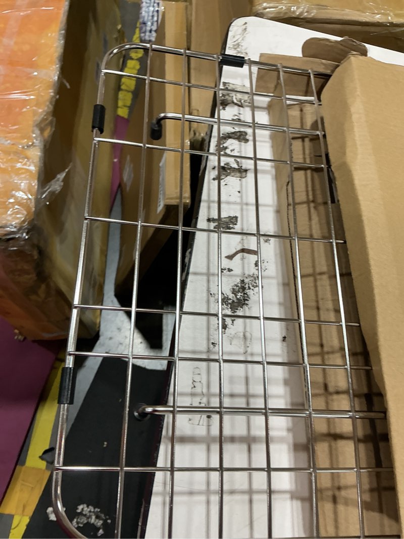 Condition photo showing Good Condition for awoke sink rack for bottom of sink, sink protectors for kitchen sink, 304 stainless steel heavy duty metal wire grate for single bowl farmhouse sink bottom,soft rubber feet (26×14 rear) rear 26×14
