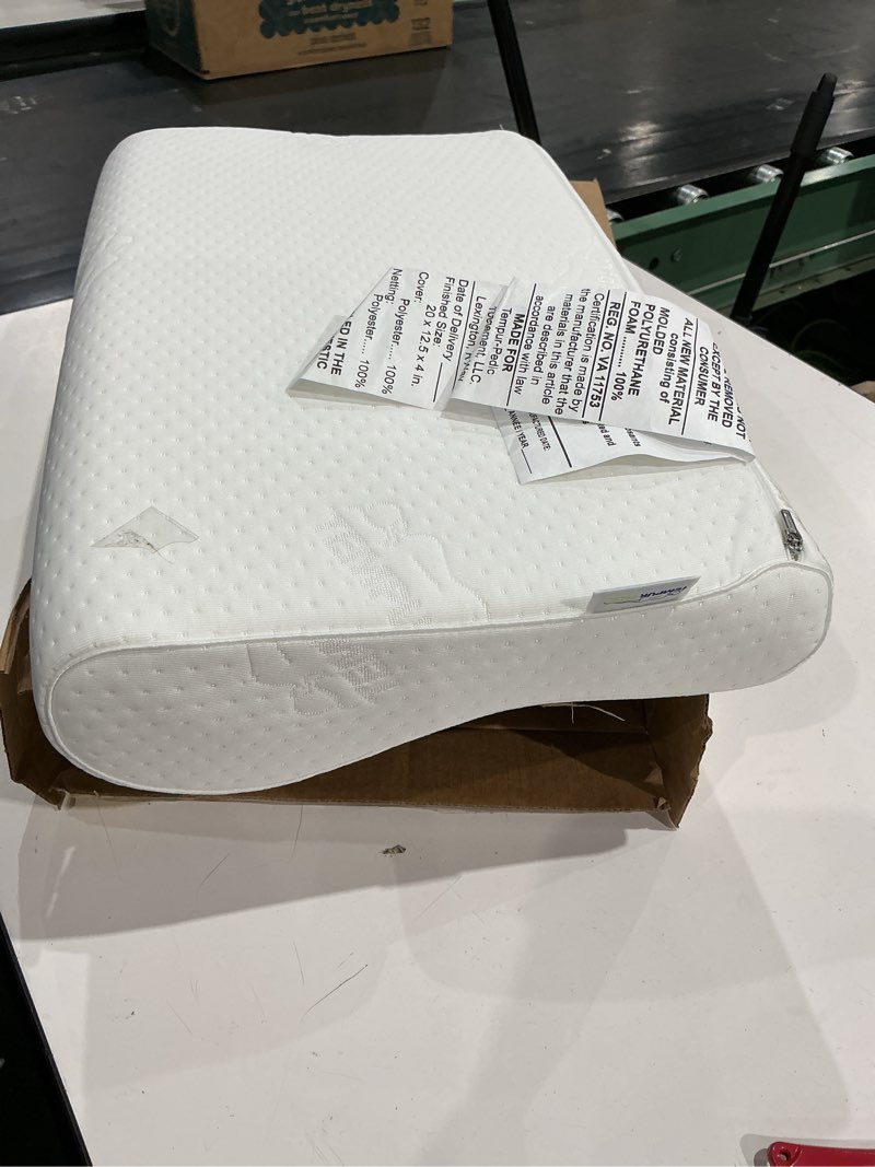 Condition photo showing As Is for tempur-pedic tempur neck pillow, small profile, white small profile 1