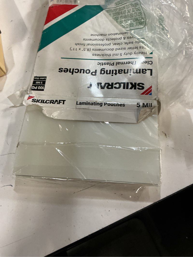 Condition photo showing Good Condition for abilityone® - nsn6412250 - skilcraft® thermal laminating pouches - 5mil thick - 100/box