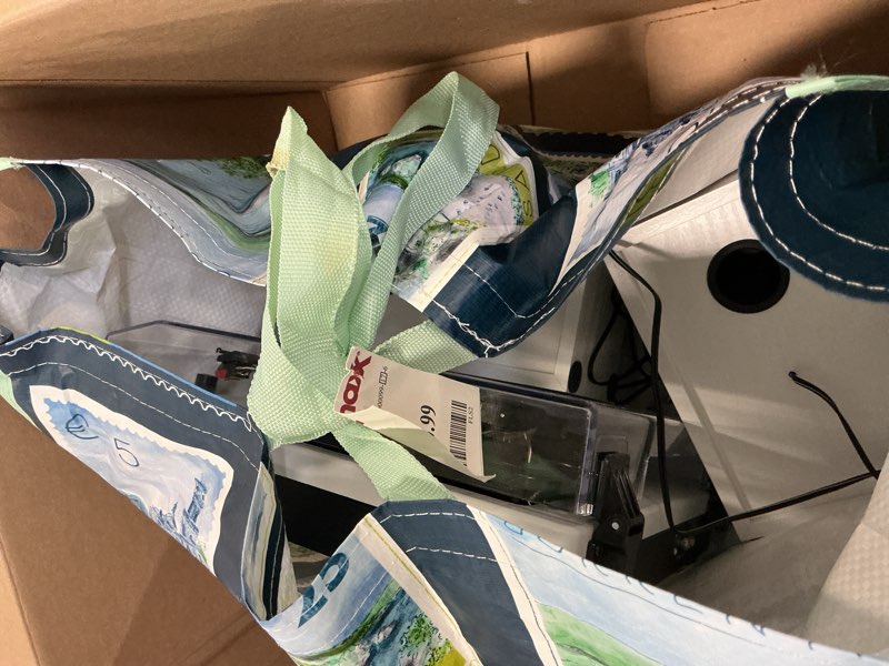 Condition photo showing As Is for Victrola Montauk Vinyl Record Player, White Wood Finish, 3-Speed Belt Driven Turntable with Stereo Bluetooth Speaker Pair, RCA Output and 3.5mm Headphone Jack, Removable Dust Cover White System