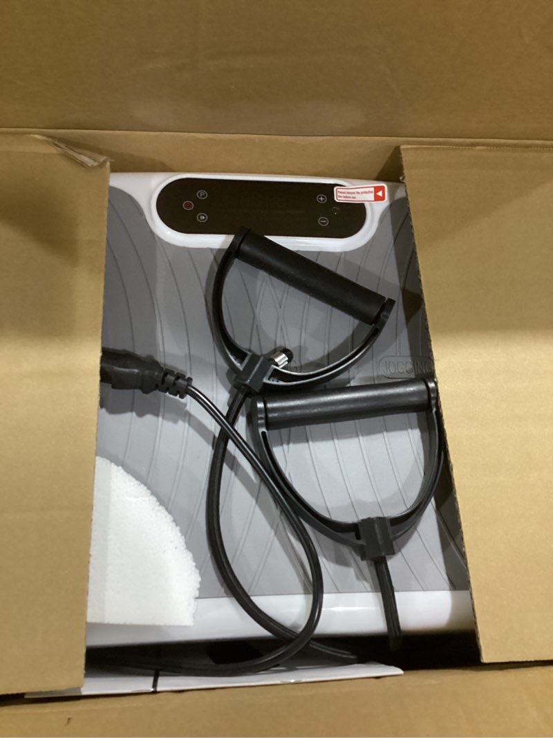 Condition photo showing As Is for Vibration Plate Exercise Machine, Vibration Platform for Lymphatic Drainage, 200 Adjustable Speeds Power Shaping Vibrating Plate Helps Weight Loss, Shaping, Max Weight 450 Lbs White